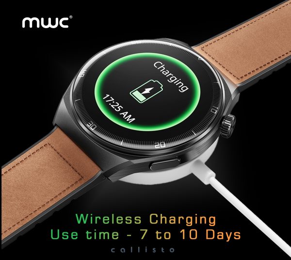 MWC CALLISTO Watch Pro | MW01 | BT 5.4 | 1.43" Super Smooth HD AMOLED Display  | Premium Quality | iP68 Water Resistant | Wireless Charging | Zinc Allow Frame | Bluetooth Calling | AI Voice | NFC | 7 to 10 Days Backup | 100+ Sports Mode | Black - Image 6