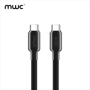 MWC Quantum QCC60 Data Cable | USB-C to USB-C Ultra-Premium Quality Cable | 60W High Speed Charging Cable |  40000+ Bend Lifespan | Fireproof & Burning Retardi, Silicon Gel Material