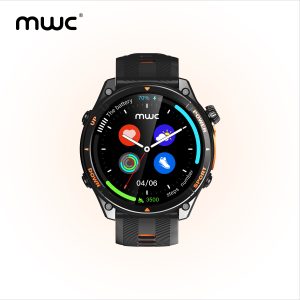 MWC AetherOne Watch Pro | GPS | COMPASS I ALTIMETER I BAROMETER I AI | 1.43" Super Smooth HD AMOLED Display | Premium Quality | 5ATM Water Resistant | Magnetic Fast Charging | Bluetooth Calling | 7 to 10 Days Backup | 100+ Sports Mode | BT 5.3 I Black
