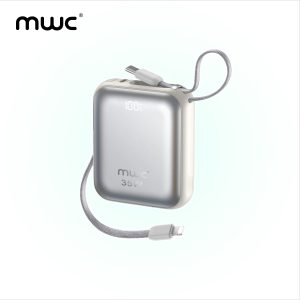 MWC PowerStar MS10K I 35W Super Fast Charging I 10000mAh Li-Polymer Battery I Digital Display I CCC Approved I 10000+ Bending test Attached Cable I Super Mini Size I Supported for Laptop, Mobile phone, MacBook & All other Devices I